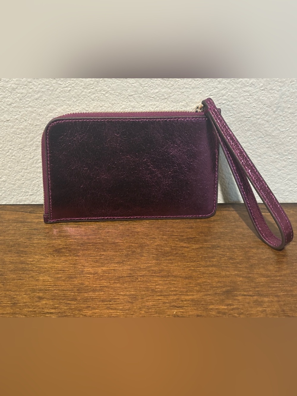 kate spade Metallic Plum Wristlet in Shimmery Wine - Picture 5 of 9